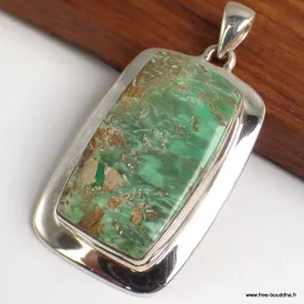 Pendentif argent Variscite australienne - Bijoux en Variscite