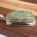 Pendentif argent Variscite australienne - Bijoux en Variscite