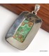 Pendentif Variscite australienne naturelle véritable argent 925