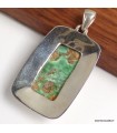 Pendentif Variscite australienne naturelle véritable argent 925