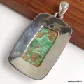 Pendentif argent Variscite australienne - Bijoux en Variscite