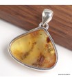 Pendentif Ambre de la Baltique argent 925 pierre naturelle certifiée