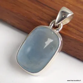 Pendentif Fluorite bleue rectangulaire - Bijoux en Fluorite