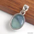 Pendentif Fluorite bleue verte ovale - Bijoux en Fluorite