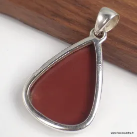 Pendentif Jaspe Rouge forme goutte - Bijoux en Jaspe Rouge
