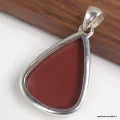 Pendentif Jaspe Rouge forme goutte - Bijoux en Jaspe Rouge