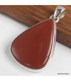Pendentif Jaspe Rouge forme goutte