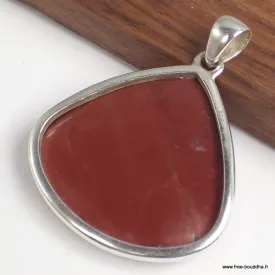 Large Pendentif Jaspe Rouge forme goutte - Bijoux en Jaspe Rouge