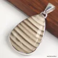Pendentif goutte en Silex à rayures - Bijoux en Silex