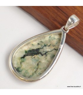 Pendentif Mariposite goutte argent 925 véritable certifié