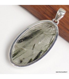 Pendentif Actinolite Authentique – Bijou argent 925 poinçonné