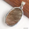 Pendentif ovale en Actinolite verte - Bijoux en Actinolite