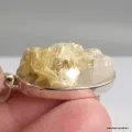 Pendentif oval en Lépidolite jaune brute - Bijoux en Lépidolite jaune