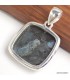 Pendentif Larvikite argent 925 pierre naturelle certifiée