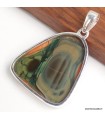 Pendentif Jaspe impérial argent 925 poinçonné authentique