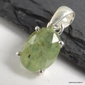 Pendentif Cyanite verte facettée - Bijoux en Cyanite