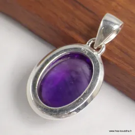 Pendentif oval en Améthyste cabochon - Pendentifs pierres naturelles