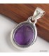 Améthyste facettée certifiée – Pendentif en argent 925 naturel