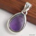 Pendentif en Améthyste facettée - Bijoux en Améthyste