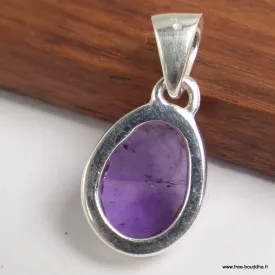 Pendentif en Améthyste taille damier - Bijoux en Améthyste