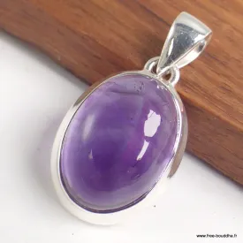 Pendentif oval en Améthyste cabochon - Pendentifs pierres naturelles