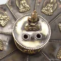 Porte-encens tibétain Lotus et Bouddha cuivre vieilli - Porte-encens tibétains