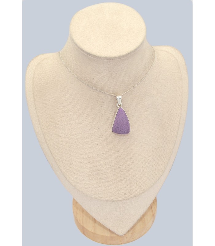 Pendentif Stichtite naturelle forme libre – Argent 925