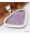 Stichtite triangulaire naturelle – Pendentif argent 925 certifié
