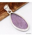 Pendentif Stichtite violette asymétrique – Argent 925 poinçonné