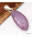 Pendentif Stichtite violette asymétrique – Argent 925 poinçonné