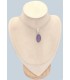 Pendentif Stichtite violette asymétrique – Argent 925 poinçonné