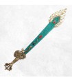 Épée de Manjushri en métal et laiton sertie de pierres naturelles