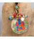 Porte-clé Bouddha de Médecine en laiton et verre – Népal