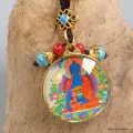 Porte-clé tibétain Bouddha de Médecine, amulette bouddhiste - Amulette bouddhiste, porte-clé