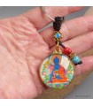 Porte-clé Bouddha de Médecine en laiton et verre – Népal