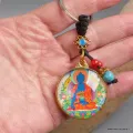 Porte-clé tibétain Bouddha de Médecine, amulette bouddhiste - Amulette bouddhiste, porte-clé