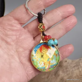 Porte-clé tibétain Guru Rinpoché, amulette bouddhiste - Amulette bouddhiste, porte-clé
