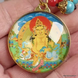 Porte-clé tibétain Guru Rinpoché, amulette bouddhiste - Amulette bouddhiste, porte-clé