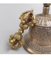 Cloche tibétaine bronze 17 cm avec mantra de Chenrezi – Népal