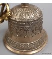 Cloche tibétaine bronze 17 cm avec mantra de Chenrezi – Népal