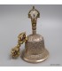 Cloche tibétaine bronze 17 cm avec mantra de Chenrezi – Népal