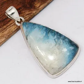 Pendentif Nakaurite Glaciérite blue ice triangulaire - Pendentifs pierres naturelles
