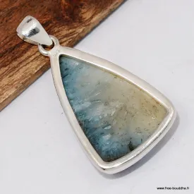 Pendentif Nakaurite Glaciérite blue ice triangulaire - Pendentifs pierres naturelles