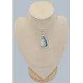 Pendentif Nakaurite Glaciérite blue ice triangulaire - Pendentifs pierres naturelles