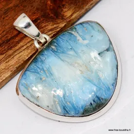 Pendentif Nakaurite Glaciérite blue ice semi-rond - Pendentifs pierres naturelles