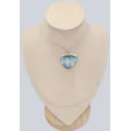Pendentif Nakaurite Glaciérite blue ice semi-rond - Pendentifs pierres naturelles