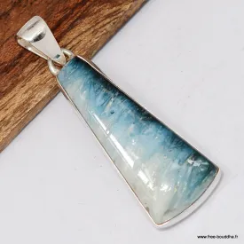 Pendentif Nakaurite Glaciérite blue ice forme allongée - Pendentifs pierres naturelles