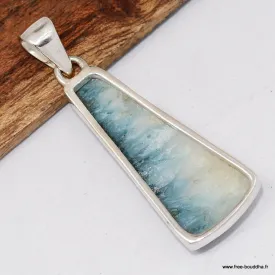 Pendentif Nakaurite Glaciérite blue ice forme allongée - Pendentifs pierres naturelles