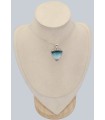 Pendentif Glaciérite Blue Ice triangulaire en Argent 925 – Certifié