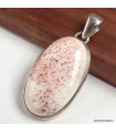 Pendentif Scolecite orange – Argent 925 authentique